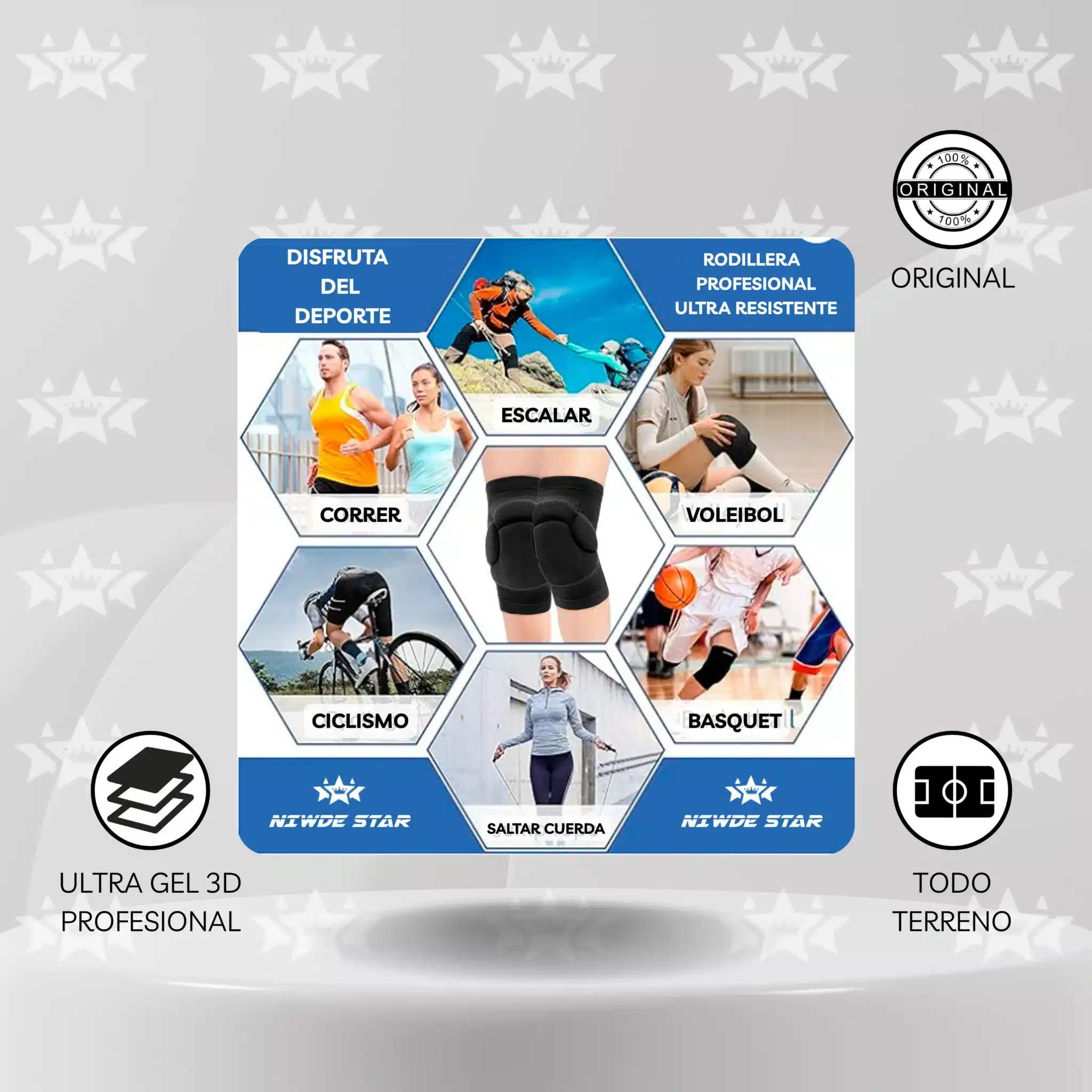 RODILLERA DE VOLEY PROFESIONAL ULTRA FUBBALL- JUNIOR (JUVENIL) - Imagen 5