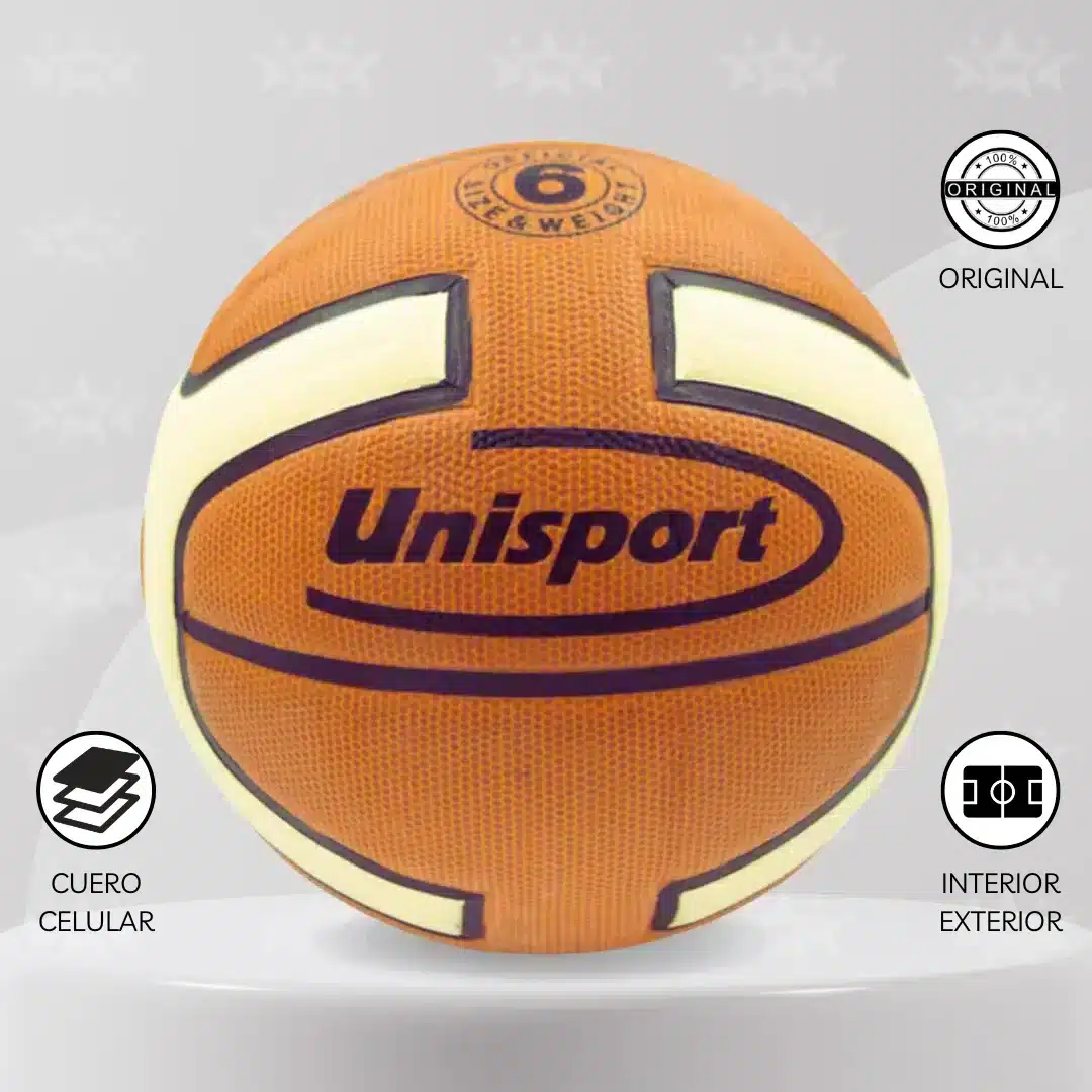 Pelota De Básquet Unisport Cuero Celular