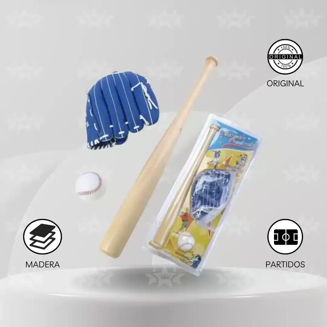 Set De Béisbol - (Bate / Guante / Pelota) - Imagen 2