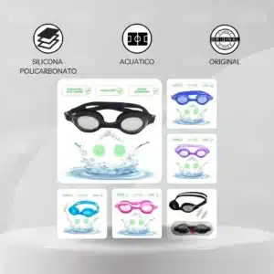 Lentes De Natación Con Tapones De Oido Y Estuche