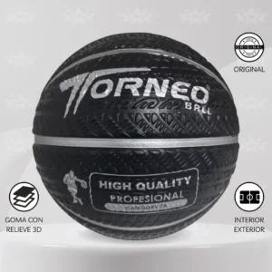 Pelota De Básquet Torneo Black 3d #7