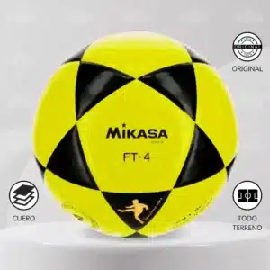 Pelota De Fútbol Mikasa FT-4 Cuero #4
