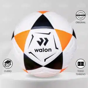 PELOTA DE FÚTBOL WALON TRICOLOR TALLA #4 CUERO PU