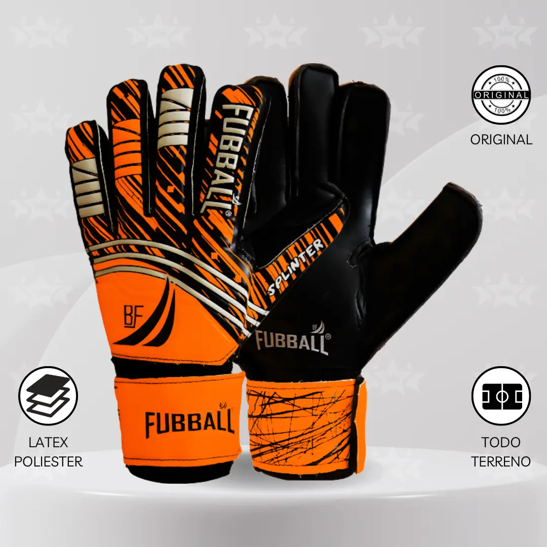 Guantes De Arquero Fubball – Diseño SPLINTER Anaranjado